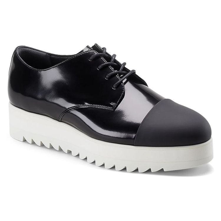 Onitsuka Tiger Derby Durable Comfortable Thick Sole Sneakers Women Sneakers Black White 1182A290-005