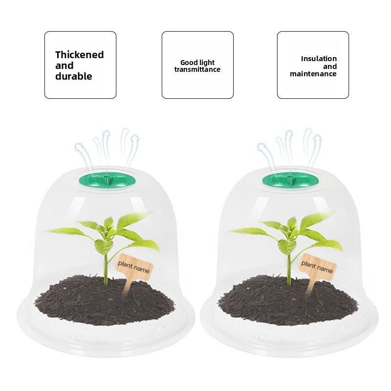Thermal and Moisture-preserving Planting Protection Cover Greenhouse Seedling Raising Cover Flower Pot Lid Seedling Incubation Cover