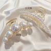 Vintage Pearl Clips Set Large Claw Korean Ponytail Big Barrettes Jaw Hairpins For Women Hair Accessories Hairgrip Gift