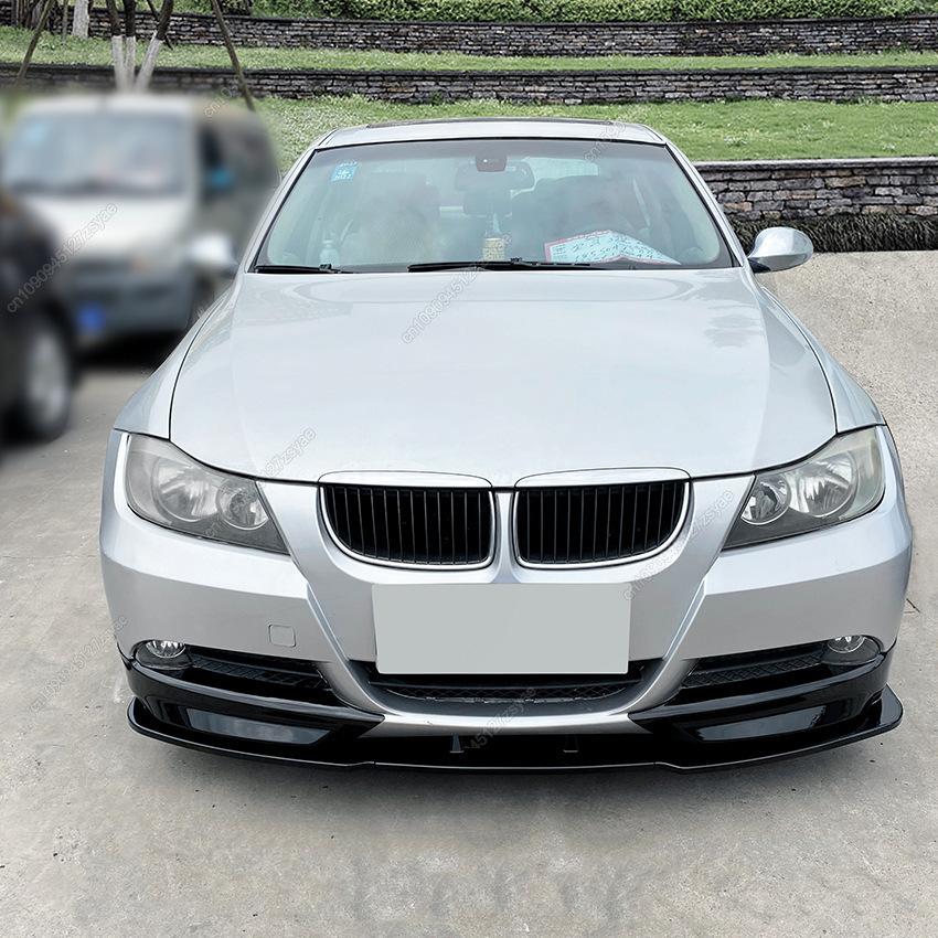 Front Bumper Lip Splitter Diffuser For BMW 3 Series E90 E91 318i 320i 330i 2005-2008 Pre-Facelift ABS Spoiler Body Kit Tuning