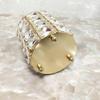Metal Makeup Brush Storage Tube Eyebrow Pencil Makeup Organizer Bead Crystal Jewelry Storage Box