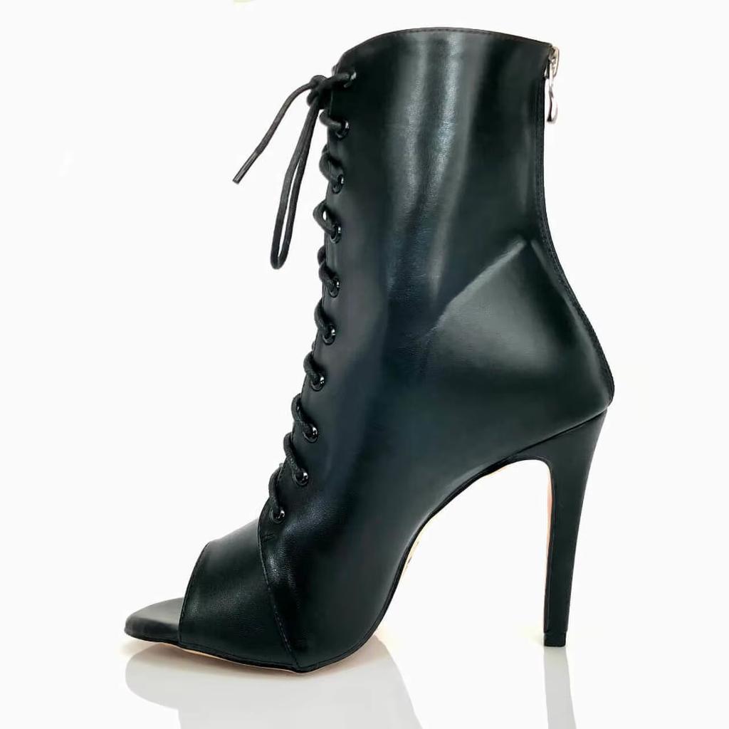 Woman Latin Dance Shoes leather Party Tango Dance Booties for Women Salsa Dance Heels Ballroom Shoes Sexy Stilettos
