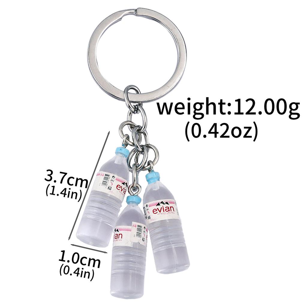Korean Fashion 3D Alcohol Drink Keychain Pendant Water Bottle Vodka Bottle Drop Keyring Men Women Backpack Jewelry Accessories