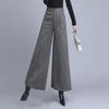 High Waist Wool Flared Wide-Leg Trousers for Autumn/Winter