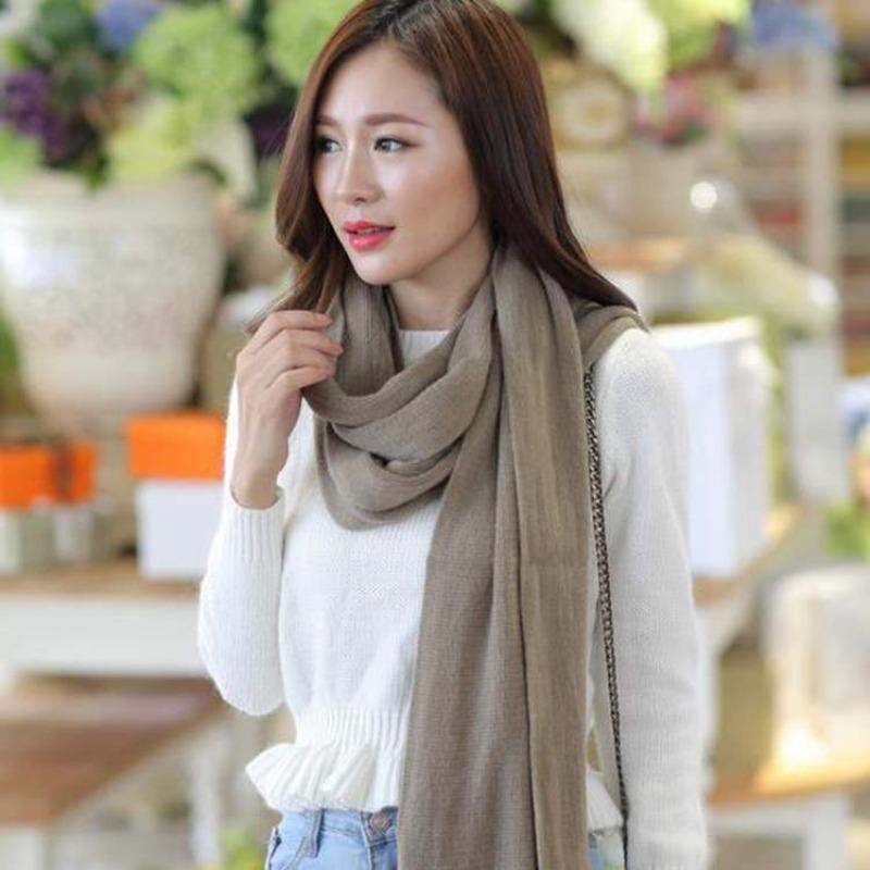 Autumn and Winter New Solid Color Imitation Cashmere Couple Scarf Thickened Warm Flat Scarf