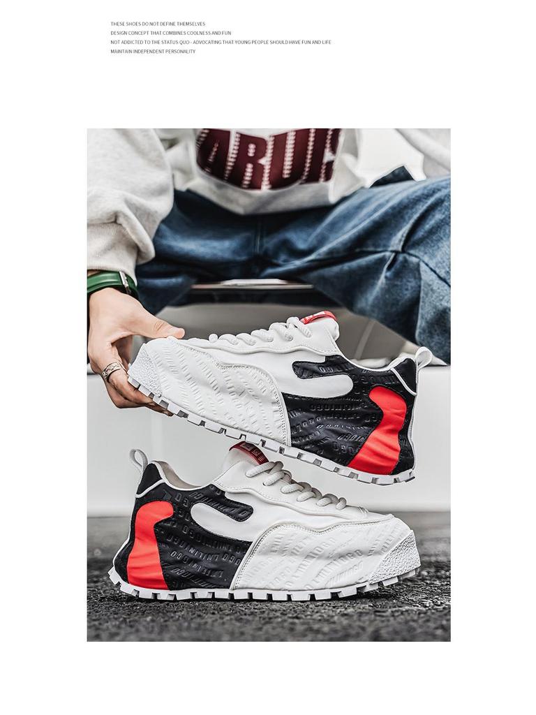 Sneakers décontractées de sport d'été tendance haut de gamme pour hommes avec rehausse invisible