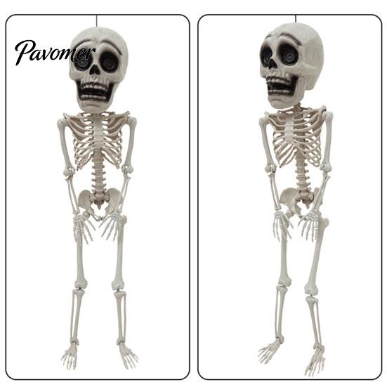 Halloween Party Supplies Posable Skeleton Decoration, 41 Inch Full Body Hanging Human with Movable Joint for Joints Yard Garden Porch Lawn Haunted