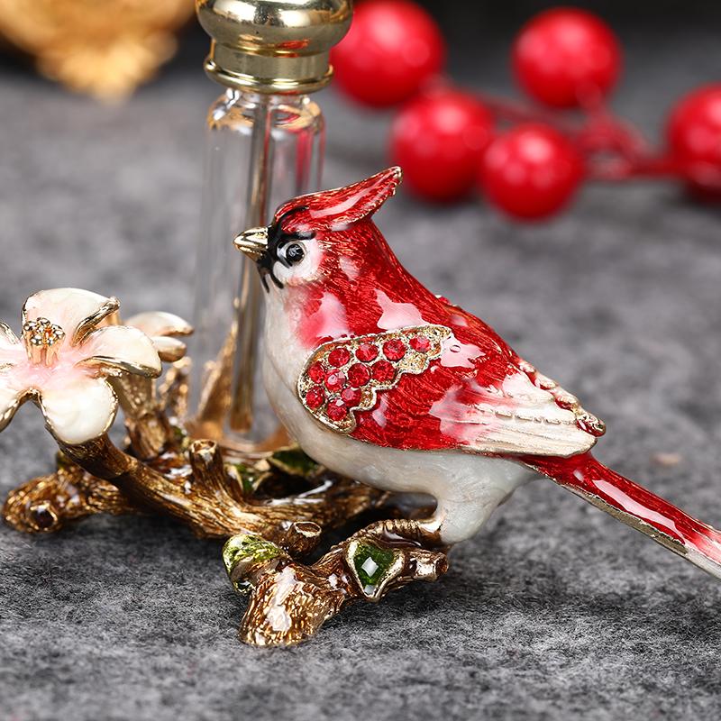 

4 мл Винтажный металлический стеклянный флакон для духов в форме птицы, контейнер для многоразового использования, украшения для дома, поделки, женский подарок