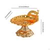 Decorative Pedestal Fruit Plate Bowl Footed Metal for Kitchen Restaurant