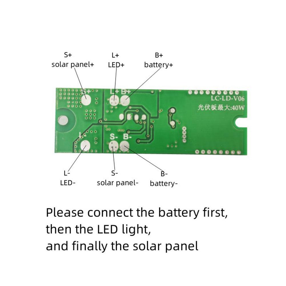3.2V 3.7V Remote Control Solar Lamp Controller Module Radar Human Body Sensing Solar Street Light Control Panel