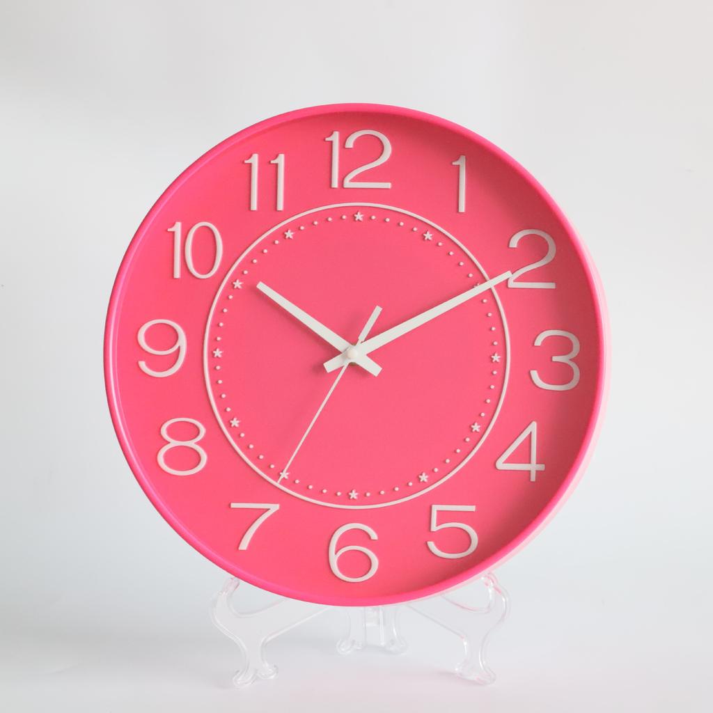 12 Inch 30CM Silent Wall Clock, Creative and Fashionable, Three-dimensional Digital Minimalist Clock for Home Living Room