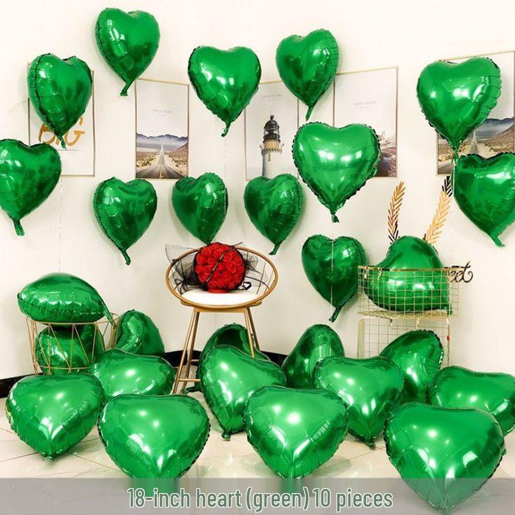 Qixi Valentine's Day Romantic Pink Heart & Star Balloons for Weddings & Birthdays
