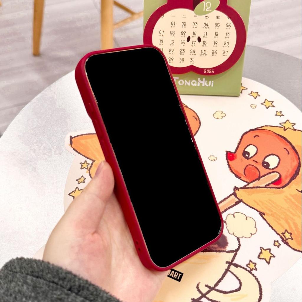 New Year's red is suitable for Apple 17pm soft new 16pro national style girl 15 sets 13 with lanyard 14 mobile phone case