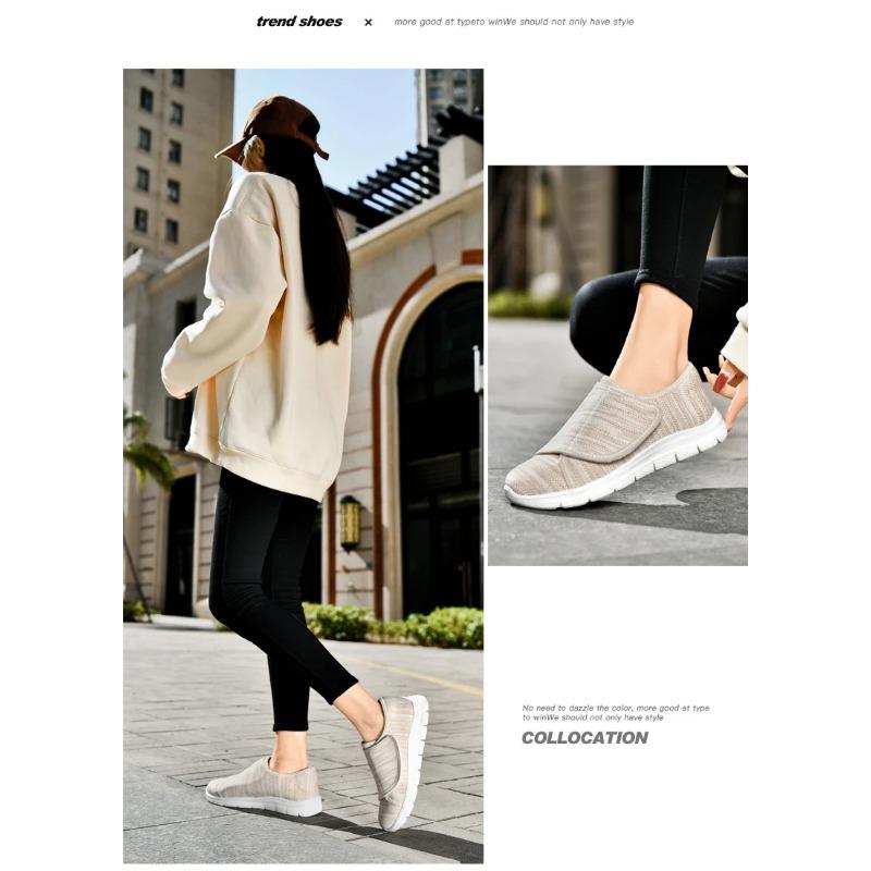 Women Orthopedics Wide Feet Swollen Walking Casual Shoes Thumb Eversion Adjusting Soft Comfortable Diabetic Man Shoes Big Size