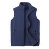 Men's Autumn & Winter Double-Sided Fleece Vest - Stand-Up Collar, Thickened, Warm, Sporty & Casual Style.