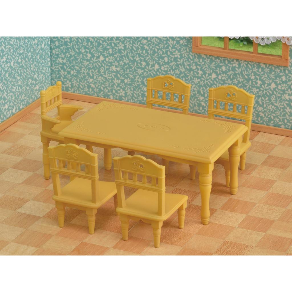 Sylvanian Families Furniture [Dining Table Set] KA-421 ST Mark Certified Ages 3+ Toy Dollhouse Sylvanian Families Epoch Co., Ltd. EPOCH