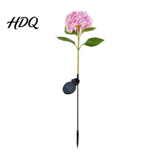 Solar Powered Patio Decor Fairy Hydrangea Lights Garden Stake Waterproof LED Flower Light Lights Colorful Outdoor Lamp for Lawn Pathway