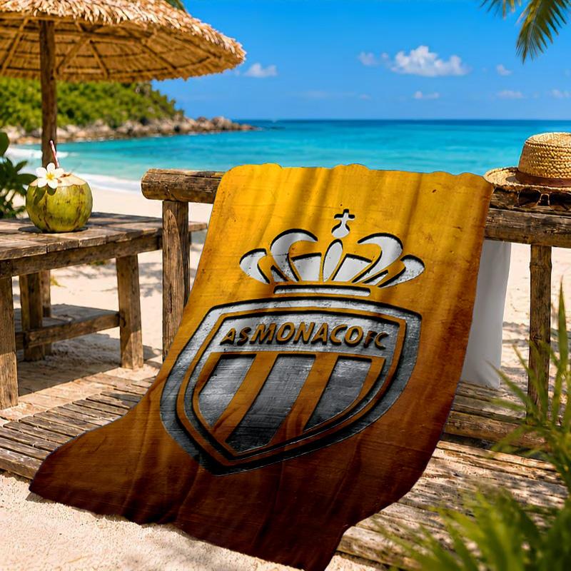 Monaco Football club Printed Microfiber Beach Towel, Soft And Absorbent, Quick-Dry, Ideal for Summer Travel, Beach Essential, Swimming Pool