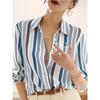 Fashion Luxury Women's Shirts Tops Texture Striped Print Women's Shirts Spring New Long Sleeve Women Business Office Shirt