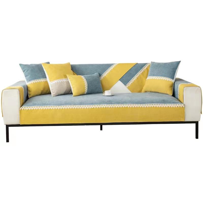 Sofa Cushion Four Seasons Universal Non-Slip Cushion Modern Simple Leather Sofa Cover Cover Cloth Towel