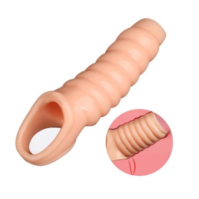 EXVOID Penis Sleeve Delay Ejakulace Opakovaně použitelný kondom Dildo pro dospělé Produkty pro dospělé Sexuální hračky pro muže Erekční kroužek na penis