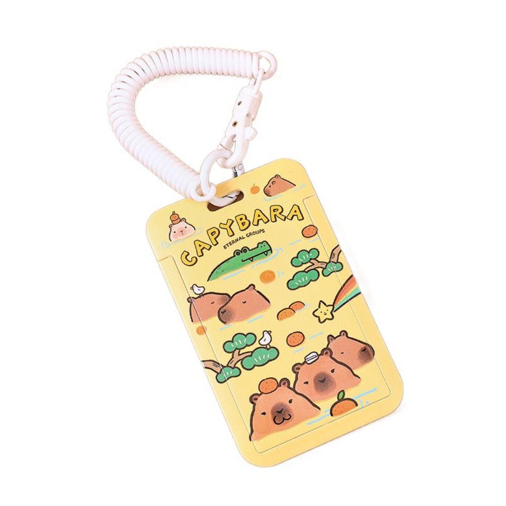 1 pièce Lanières de cou Capybara mignonnes Dessin animé Plastique Pour Porte-clés Porte-carte d'identité Accessoires