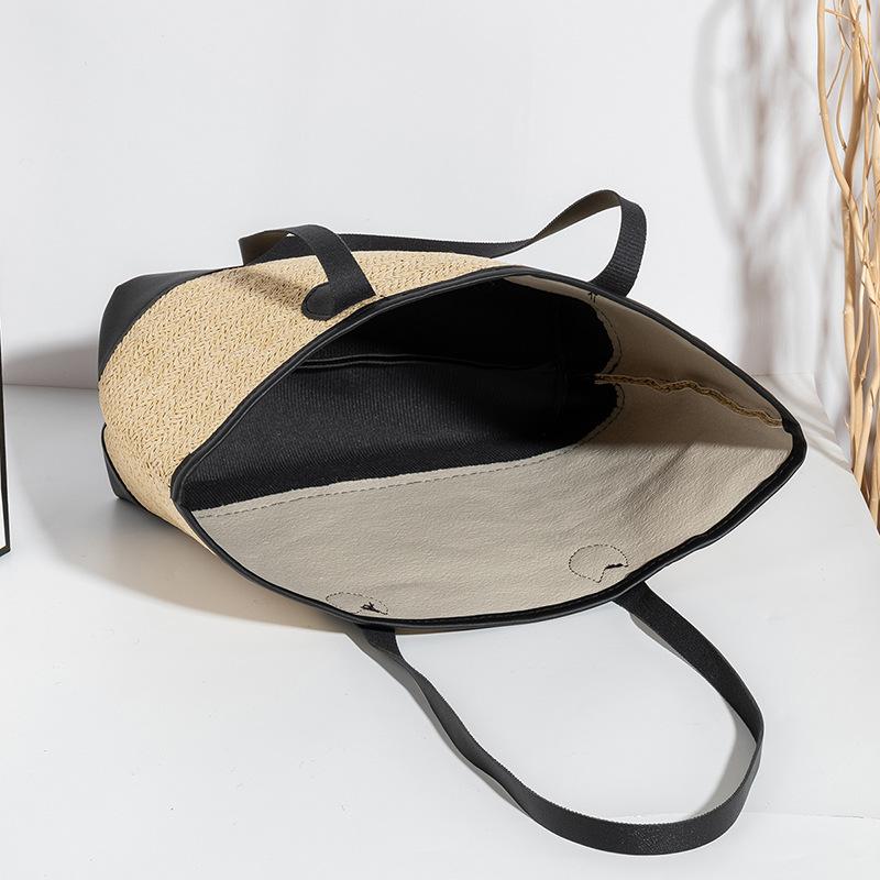 Woven Tote Handbag Tote Handbag Shopping Bag Mommy Bag Large Capacity Handbag Straw Woven Bag