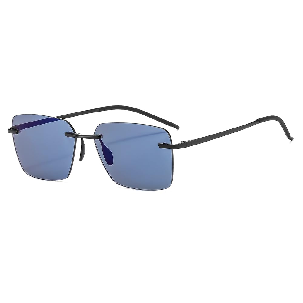 Puklar Sunglasses Frameless Design Nylon Polarized Lenses Alloy Frame Can be Combined with Optical Frames Comes with a Special Case and Test Card
