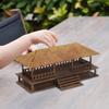 1/72 Models House Unpainted DIY Wooden House Assemble DIY Projects Accessory G
