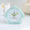 Candy Color Easy to Carry House Alarm Clock House Shape With Light Desktop Mute Clock Cute Student Alarm Clock Bedside