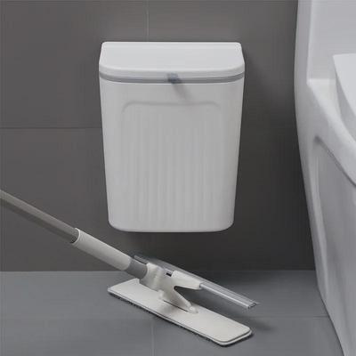High-End Wall-Mounted Kitchen & Bathroom Trash Can with Lid, Large Capacity, No-Drill Installation