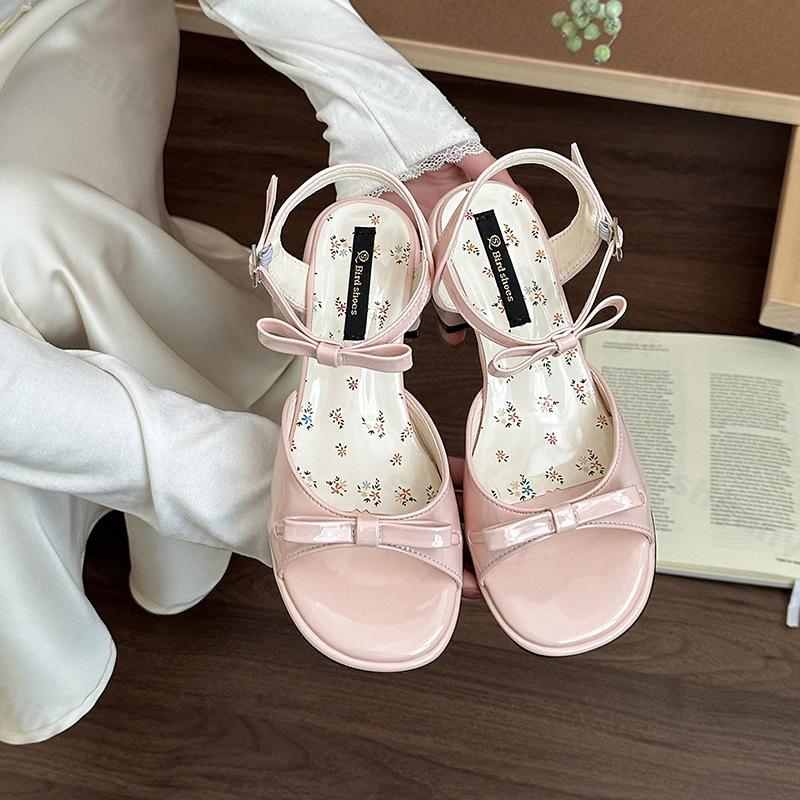 Fashion Women Floral Sandals 2025 Summer Fashion Butterfly-knot Strange Style Heel Shoes Ladies Elegant Party Dress Sandalias De Mujer