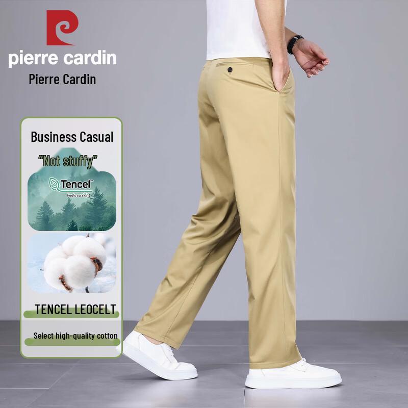 

Pierre Cardin Men s Tencel Blend Straight Fit Casual Business Pants 34