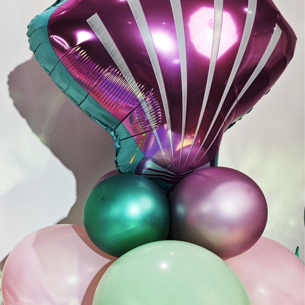 DIY balónkové ozdoby ve tvaru mušle Podvodní světová dekorace na narozeninovou oslavu Latexový balónek pro holčičku Dárek na párty pro miminko