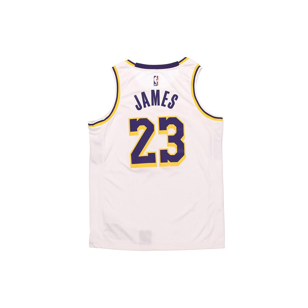 Nike NBA Lakers Lebron James Swingman Jersey White Men Streetwear AA7101-111