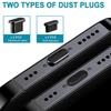 2PCS Metal Phone Dust Plugs USB C Type-C Charging Port Protectors Cap for IPhone 16 15 ProMax Mi Universal Anti-dust Dustplugs