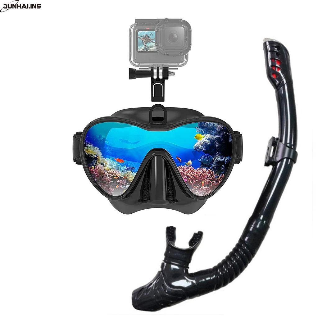 New GoPro Mount, Adjustable Viewing Angle, Floating Diving Mask, Diving Goggles, Respirator, Four-piece Set of Swimming Equipment