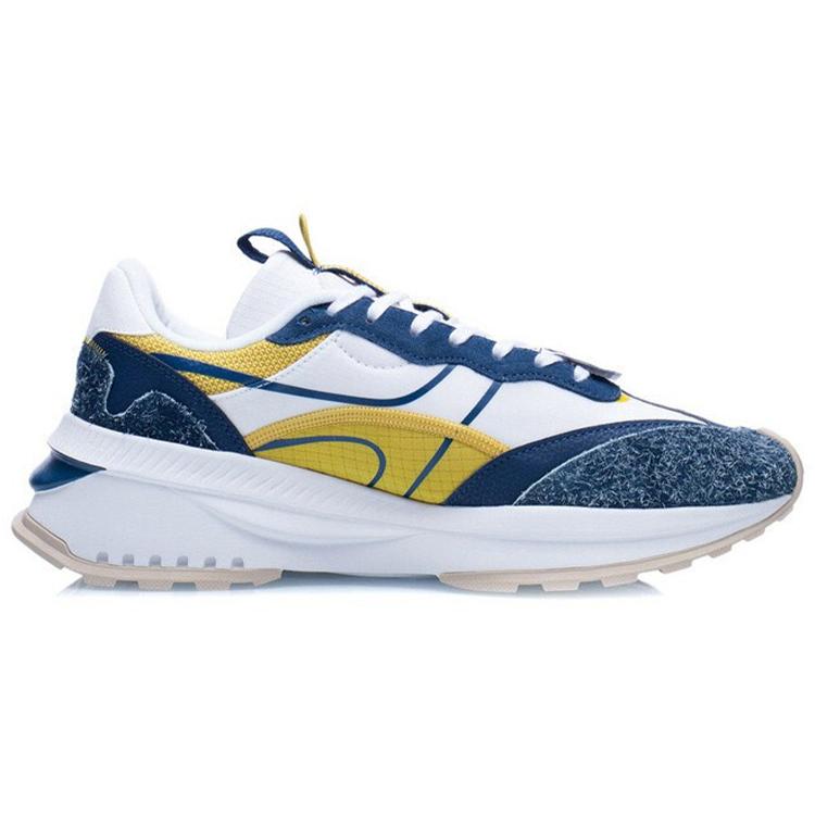New LiNing Fangyuan EVO Cushioning Anti Slip And Wear Resistant Low Top Running Shoes Men's Navy Blue AGCR227-3