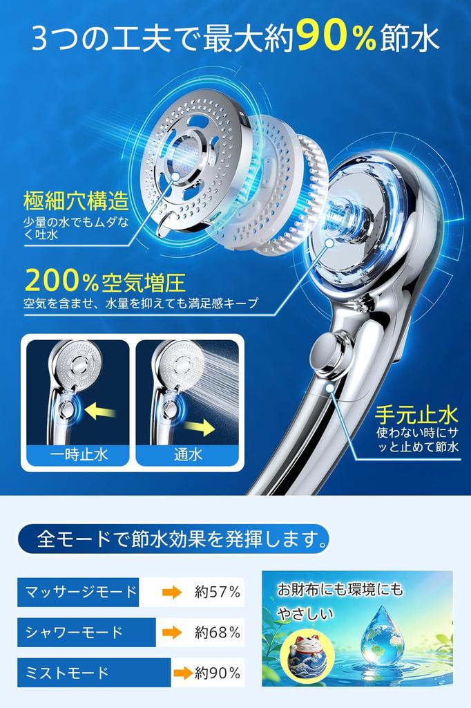 2026 Innovation Shower Water Saving and Water Bubble Shower Head with Water High Water Powerful Pore Dirt Skin Beautiful and Heat Bathroom Shower Mist