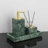 Indian Green Natural Marble Bathroom Accessories Retro Soap Dispenser Soap Dish Toothbrush Holder Tissue Box Bathroom Toiletry