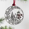 Pewter Xmas Tree Metal Pendant DIY Craft Hanging Decoration for Xmas Tree Home Party