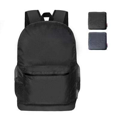 [pack All] Lightweight Backpack Folding Backpack Water Repellent Hiking Daypack 18L Compact Outdoor Travel Convenient Goods (Black)
