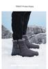 Unisex Mid-Top Waterproof Winter Snow Boots with Anti-Slip Sole and Plush Lining