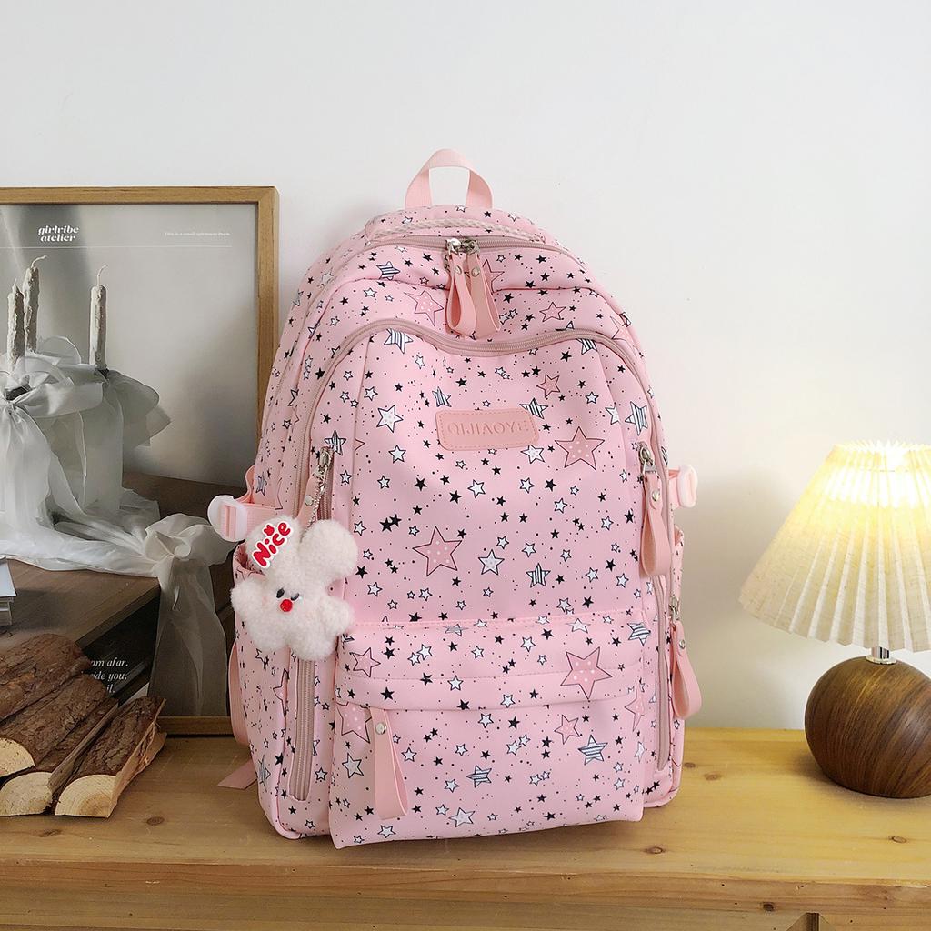 Schoolbag High Value Small Fresh Backpack Women's Large Capacity College Style Backpack Wear-resistant Versatile Junior High School Student Schoolbag