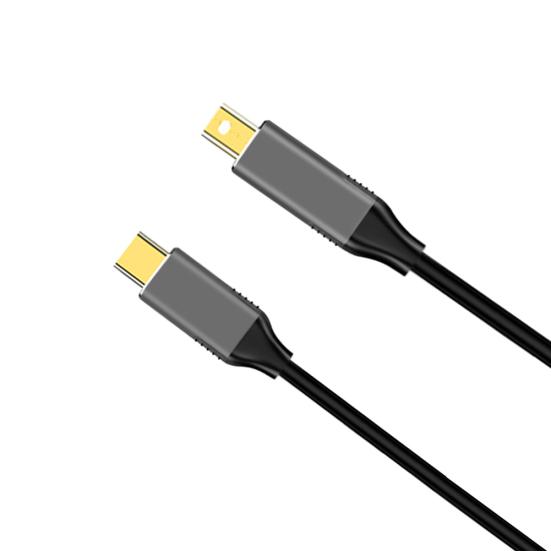 Conversor adaptador de cabo USB Type C para Mini DisplayPort DP 4K 6FT para MacBook