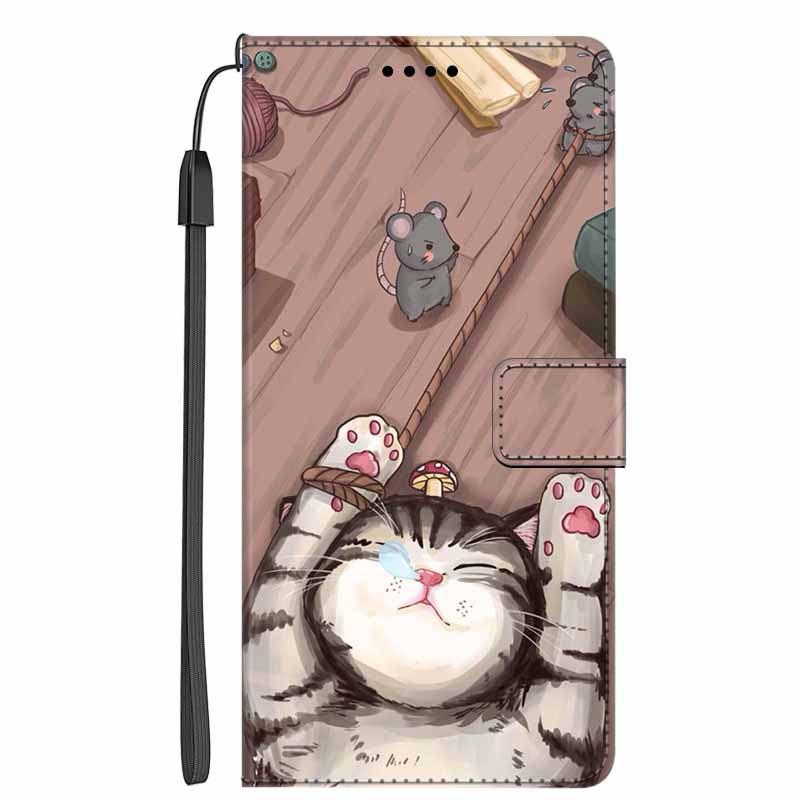 Skórzany Pokrowiec na Książkę Dla ZTE Blade A75 4G A35 A55 4G Etui Portfel Flip Zwierzęcy Coque Dla A35 A55 4G Stojak Torba na Telefon ZTE BladeA75 4G