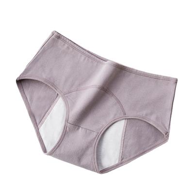 Ropa interior fisiológica Ropa interior transpirable y a prueba de fugas para mujer Calzoncillos de cintura alta transpirables de algodón sanitario