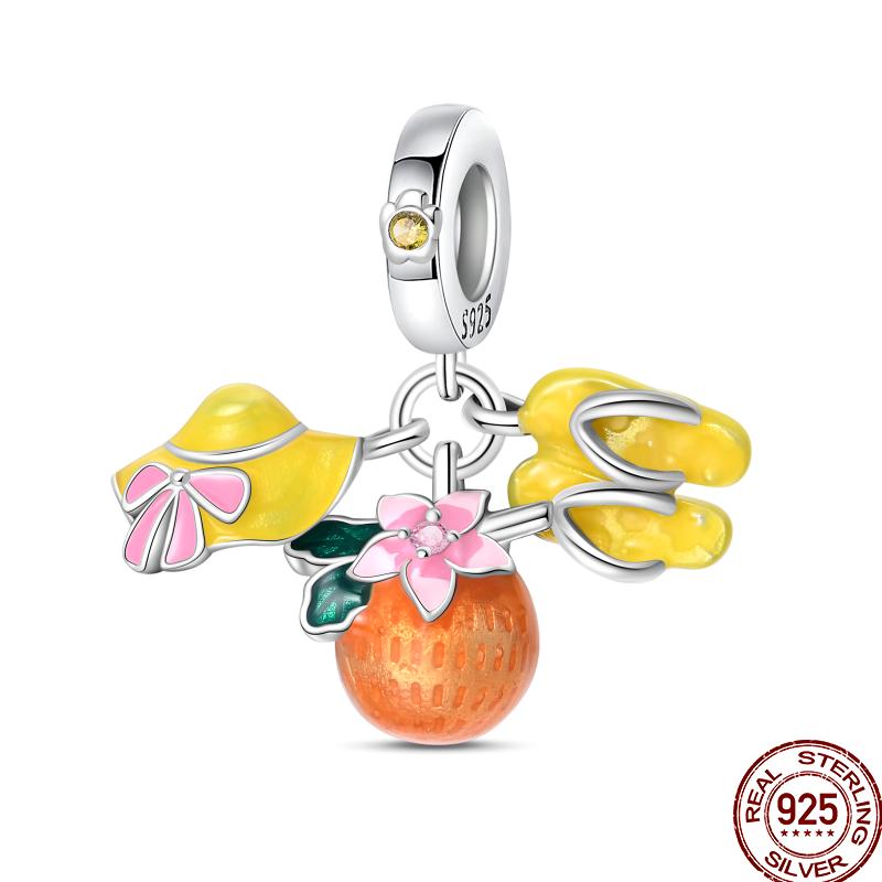 Copper Beach Ocean Vacation Drink Starfish Charm Beads Suitable Fit Pan Original Bracelet Diy Holiday Jewelry Gift