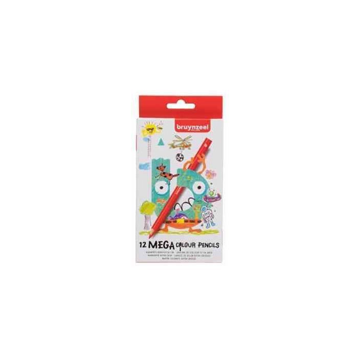 You do it Jumbo-Buntstift - Bruynzeel - Mega - Etui Mit 12 Stück - Unzerbrechliche Mine - Mehrfarbig