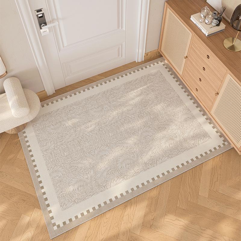 Zvukotěsná, nečistotám odolná, krémově zbarvená kožená vstupní rohožka - omyvatelná, bez nutnosti drhnutí, přizpůsobitelná podložka na nohy pro domácí použití.